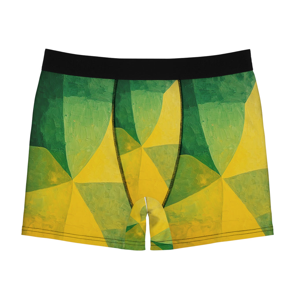 Geo Energy Boxer Briefs – Green & Gold Motion