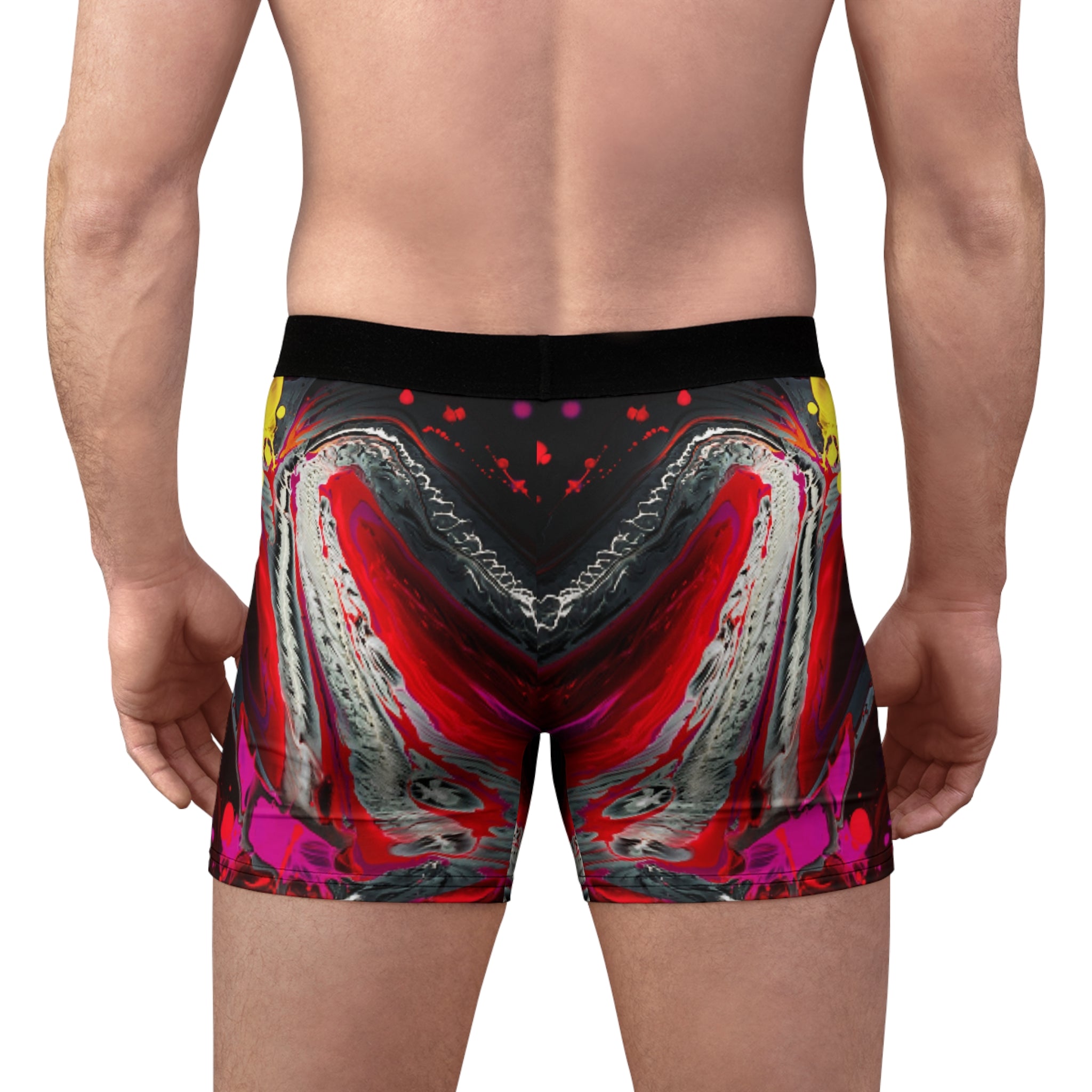 Crimson Surge Boxer Briefs – Liquid Chaos Paint Design