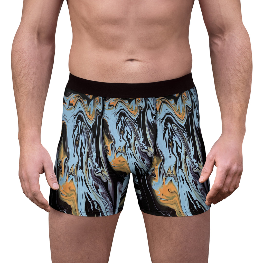 Liquid Steel Boxer Briefs – Marble Wave Print