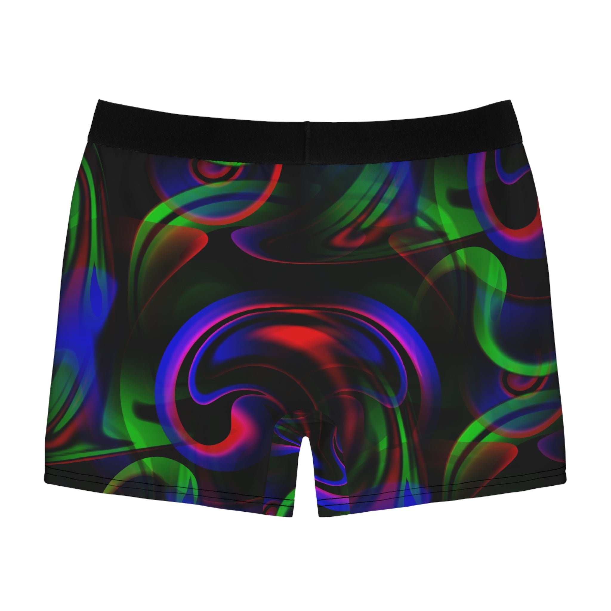 Psychedelic Wave Boxer Briefs – Neon Swirl Abstract Design