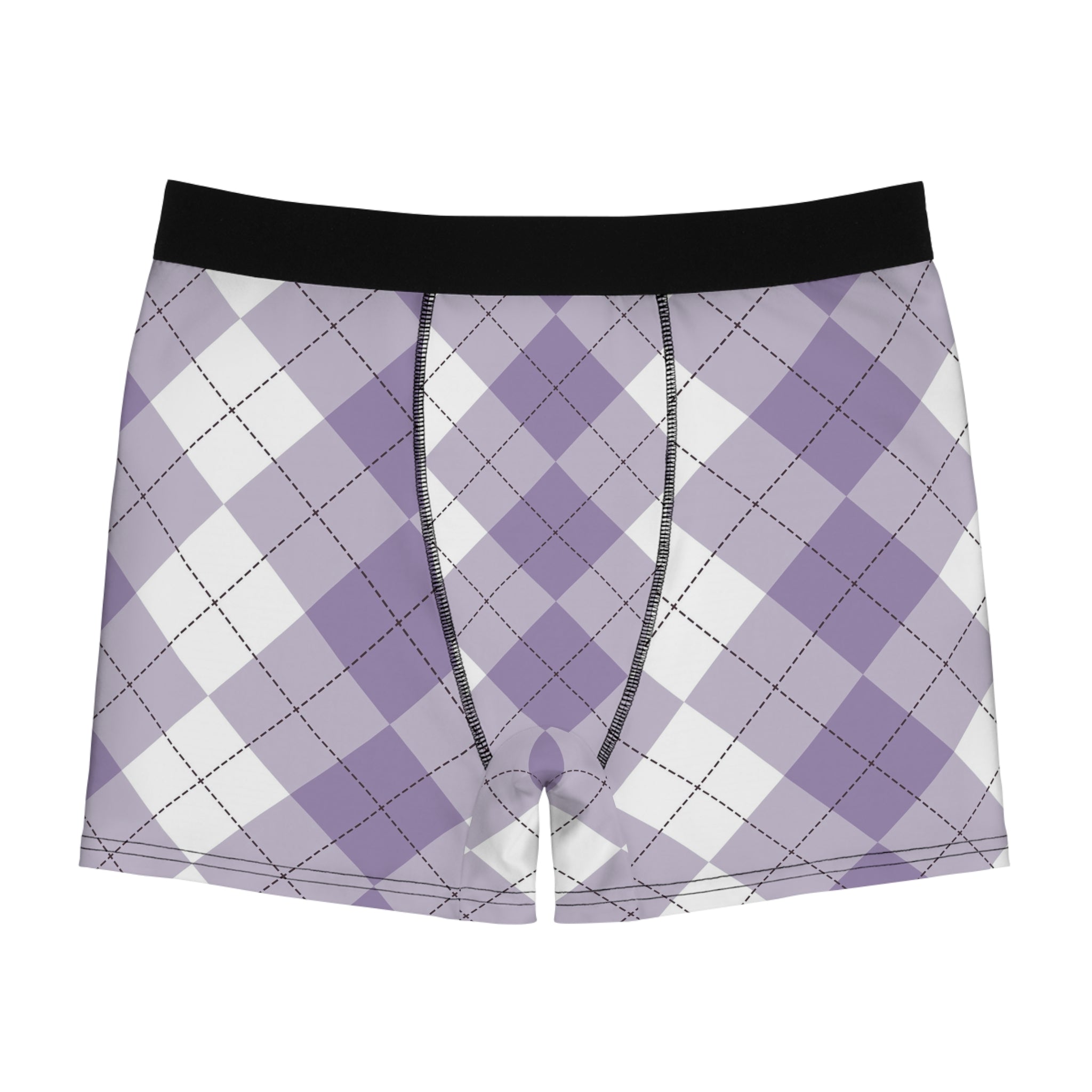 Lavender Plaid Boxer Briefs – Soft Classic Check Design