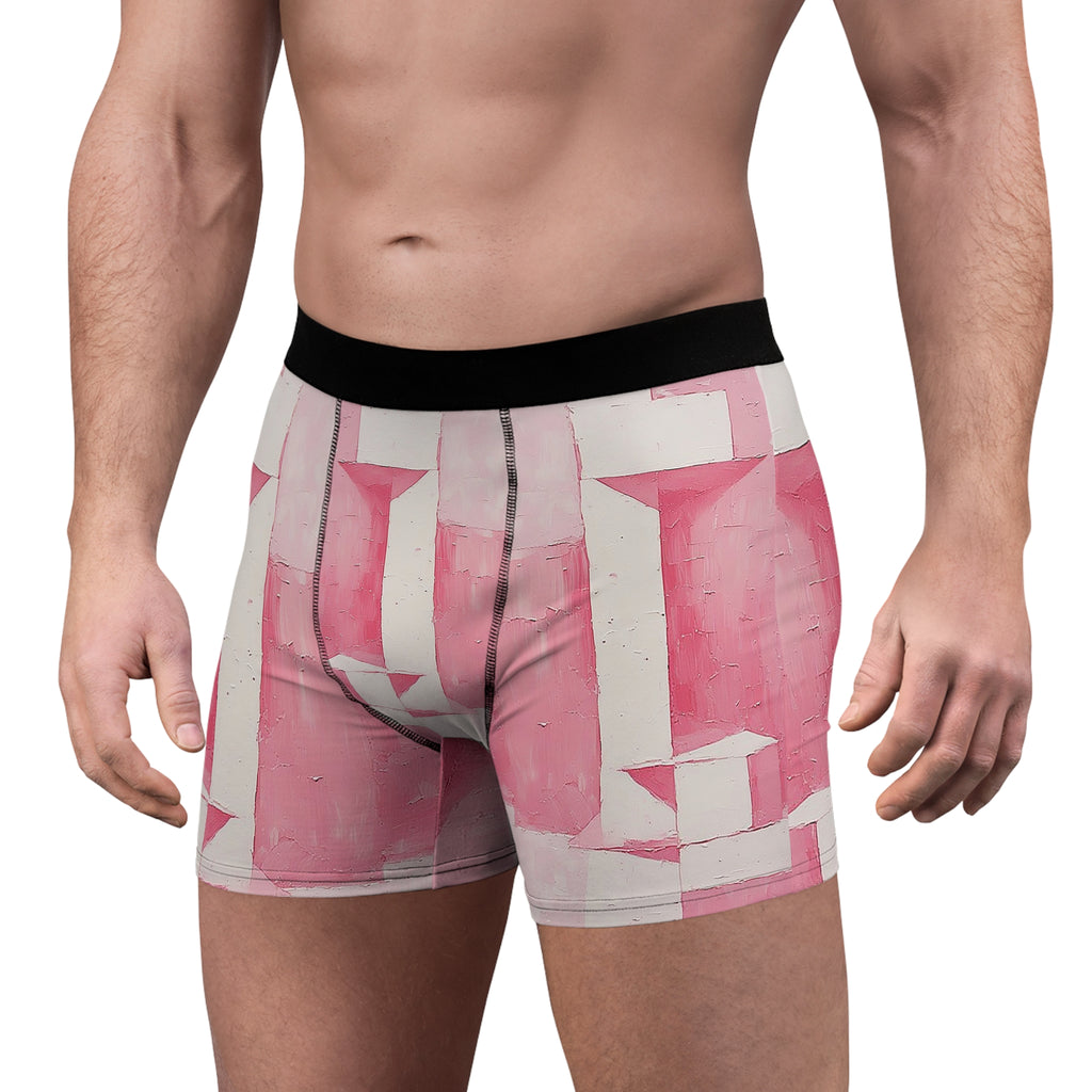 Abstract Blush Boxer Briefs – Modern Art Statement