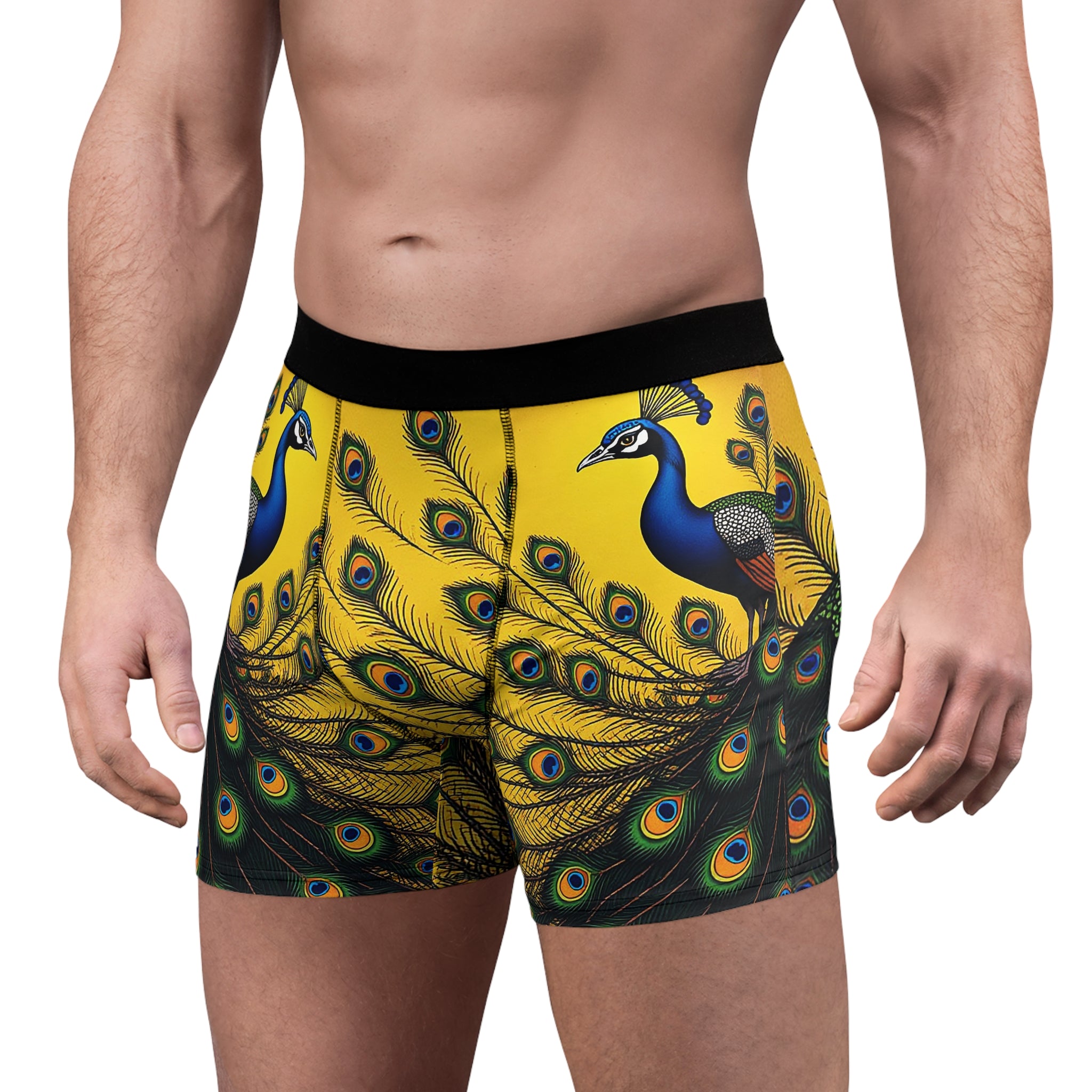 Royal Peacock Boxer Briefs – Golden Majesty Edition