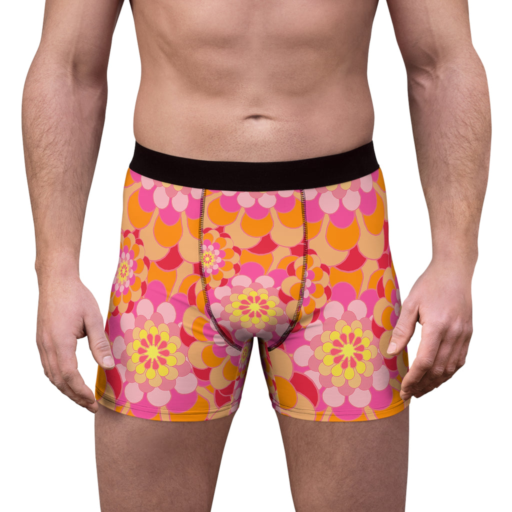 Sunburst Retro Boxer Briefs – Groovy Floral Print