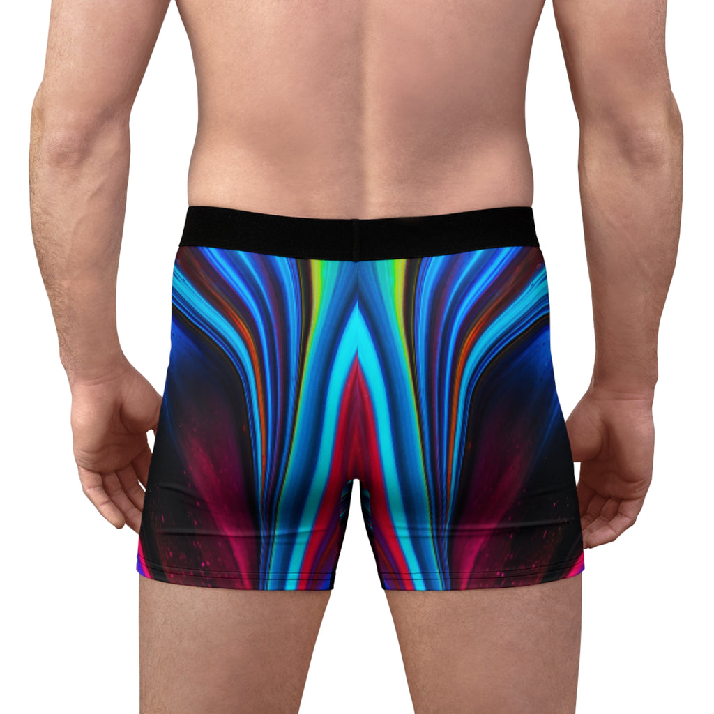 Cosmic Flow Boxer Briefs – Neon Galaxy Wave Design