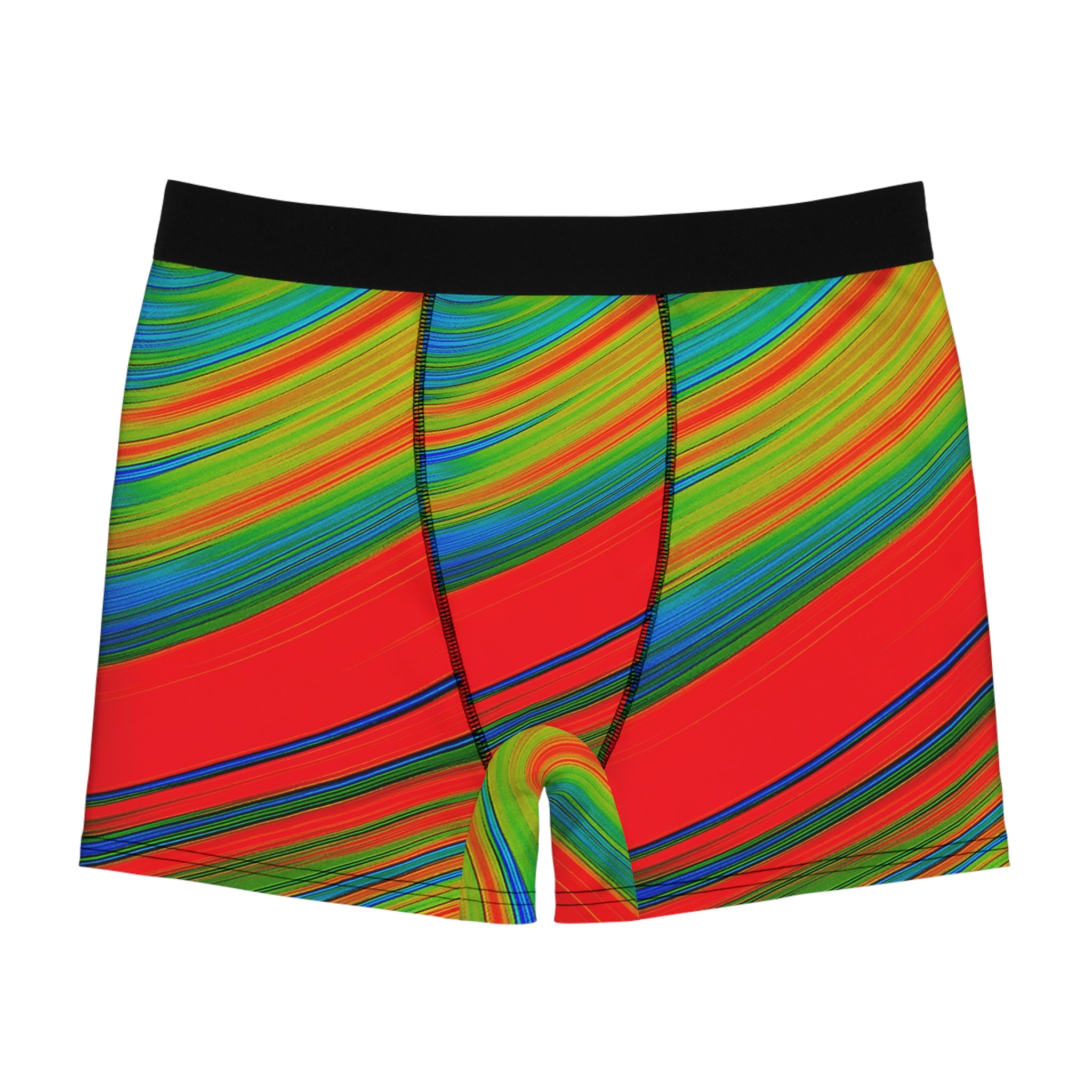 Neon Flow Boxer Briefs – Vibrant Spectrum Wave Design