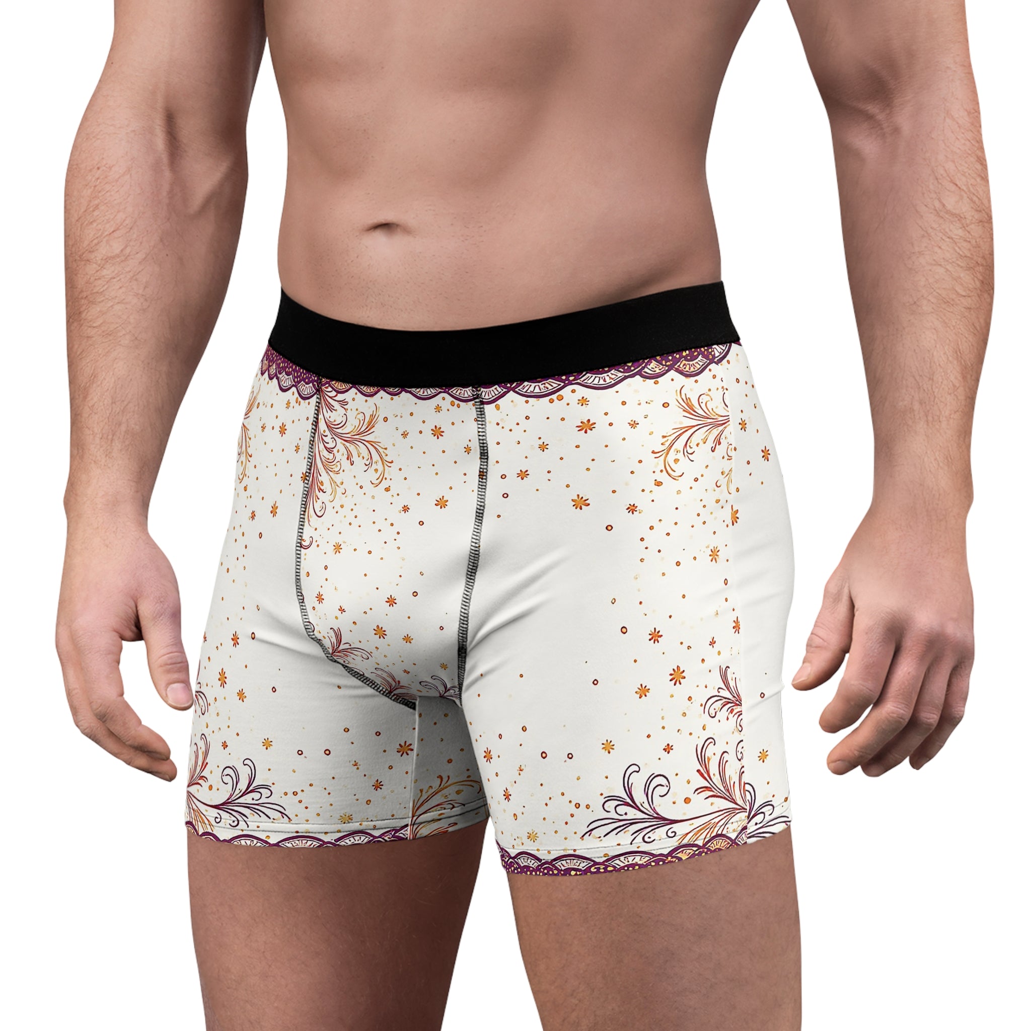 Starlight Elegance Boxer Briefs – Ivory Gold Whisper