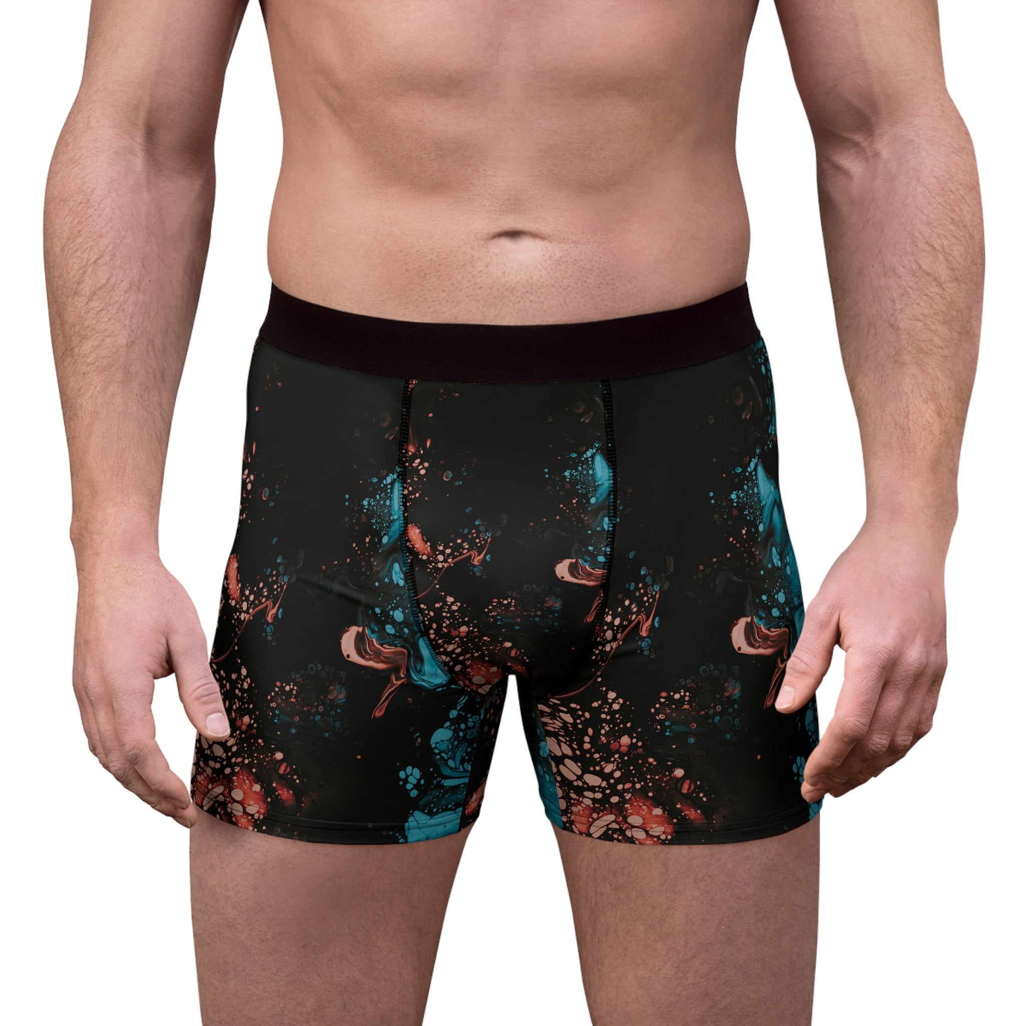 Midnight Ink Boxer Briefs – Abstract Splash Print