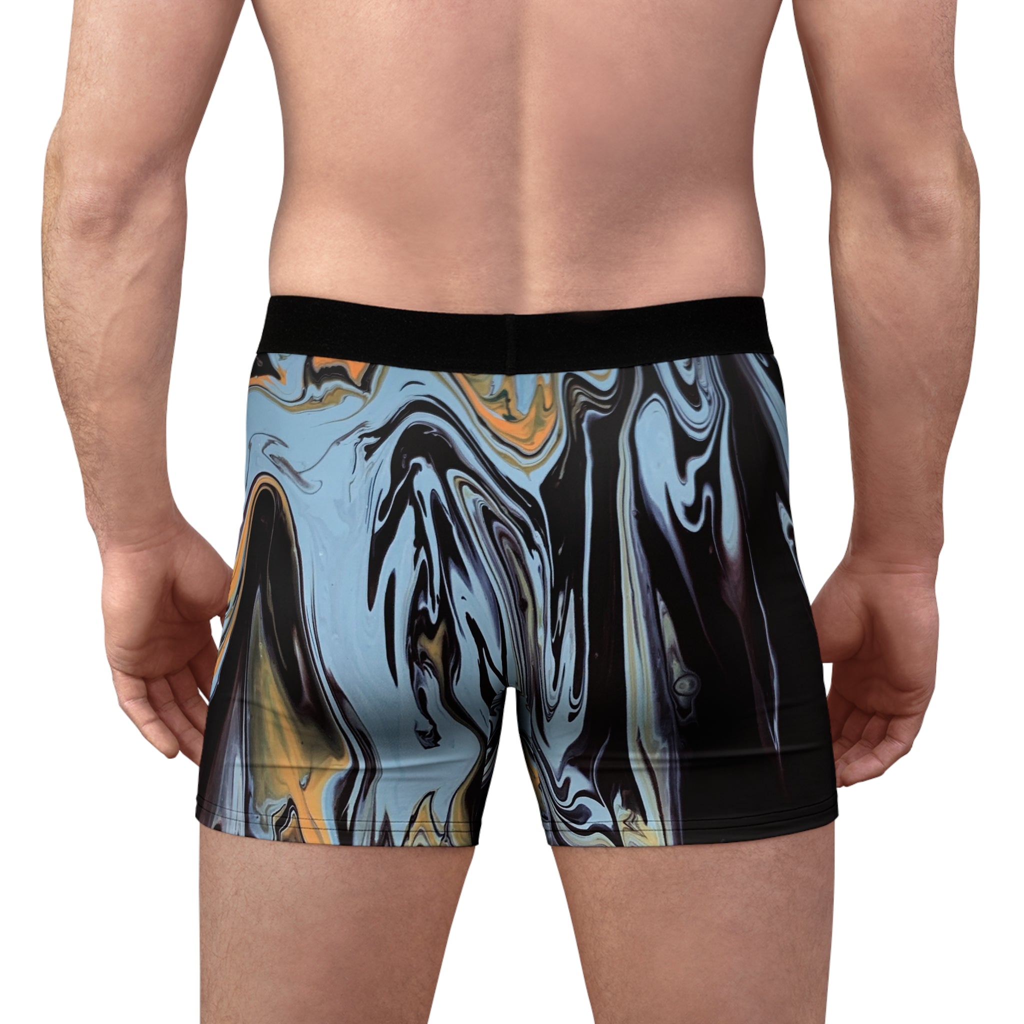 Liquid Steel Boxer Briefs – Marble Wave Print