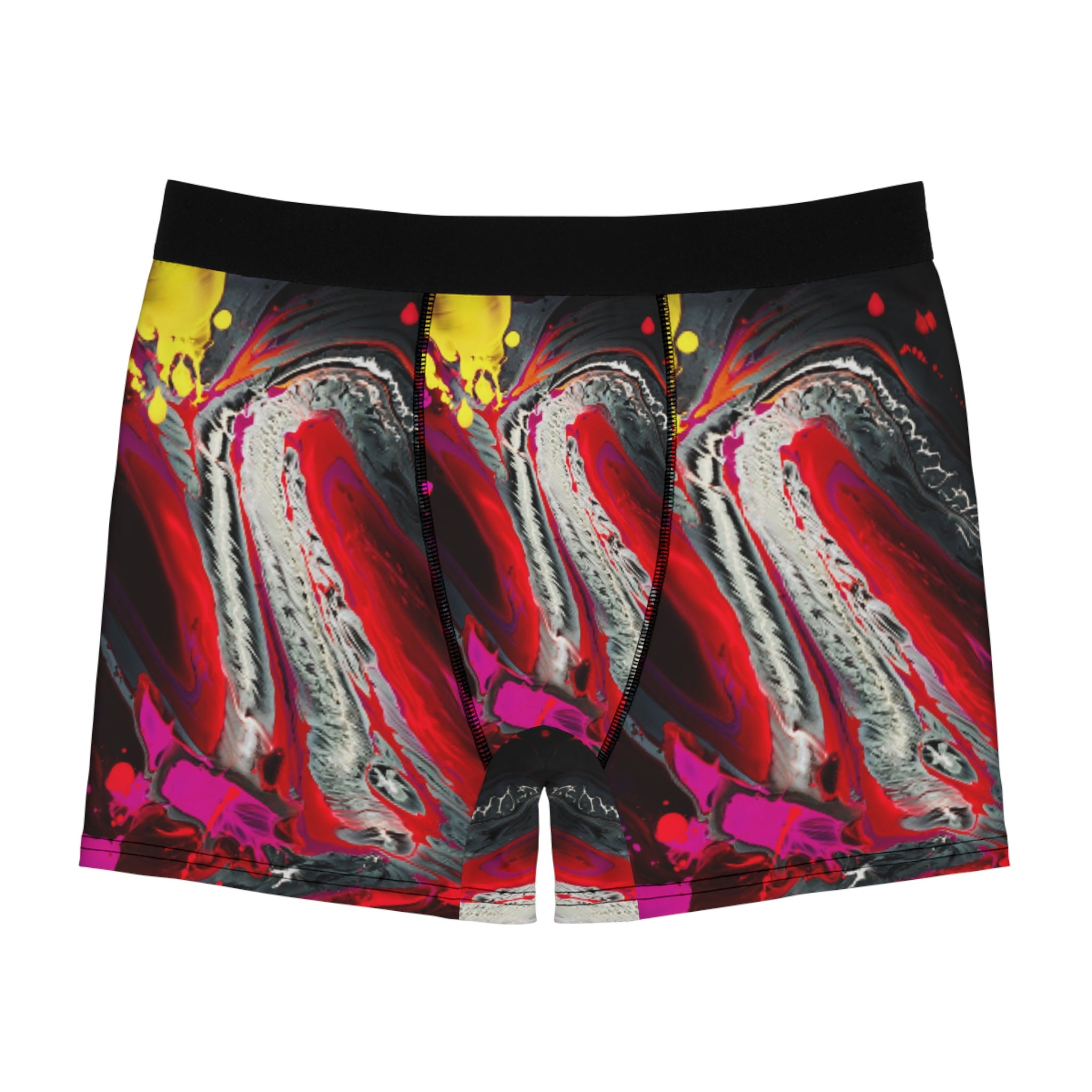 Crimson Surge Boxer Briefs – Liquid Chaos Paint Design