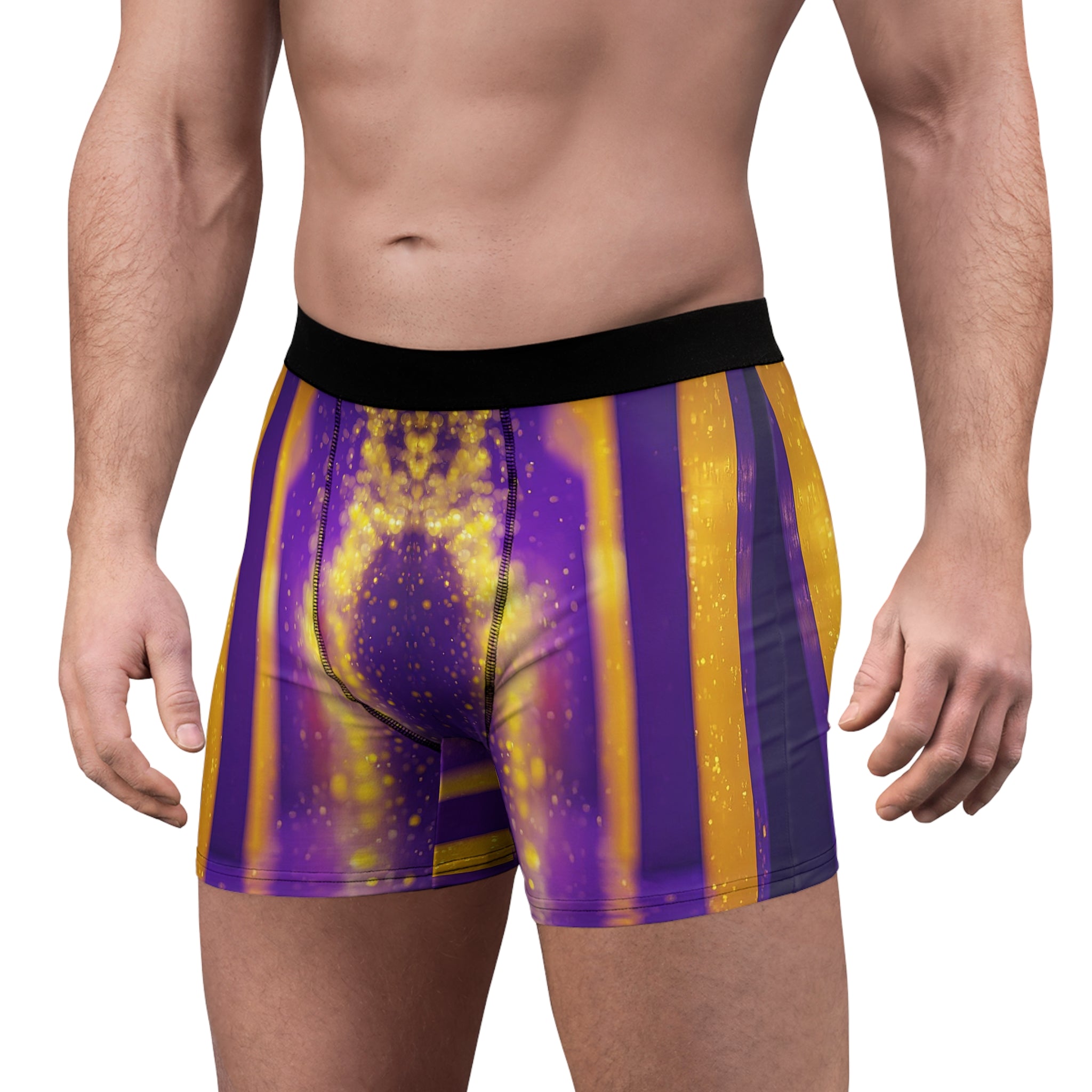 Royal Aura Boxer Briefs – Purple Gold Spotlight