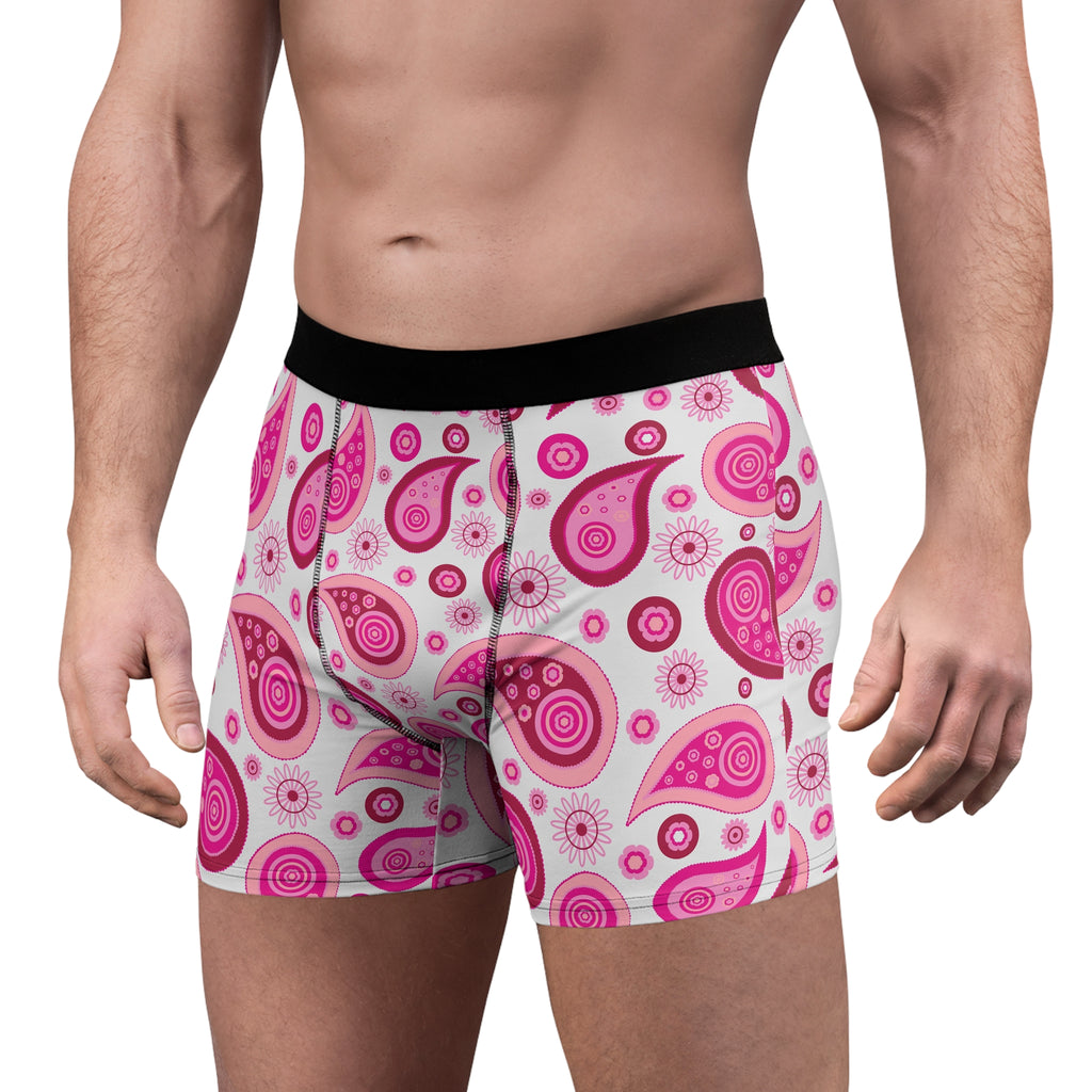 Pink Paisley Boxer Briefs – Retro Pop Edition