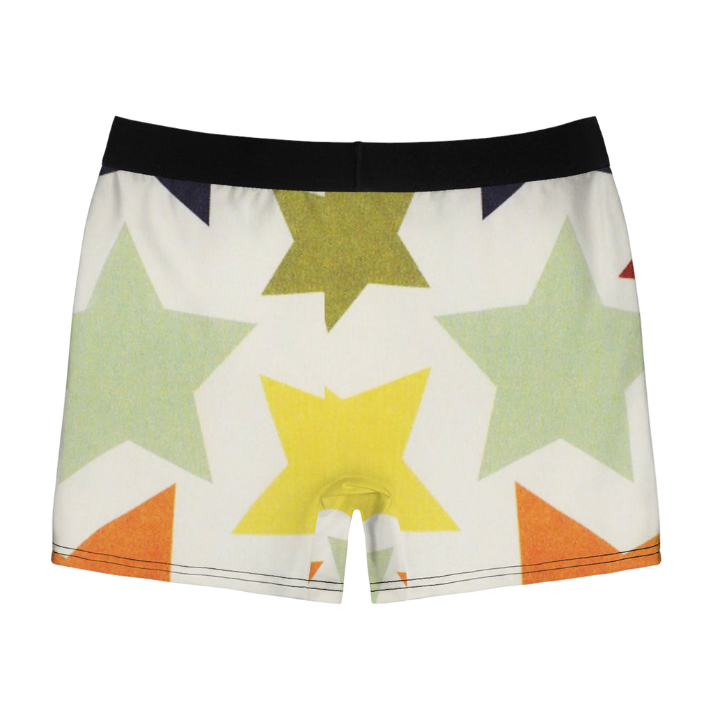 Retro Star Boxer Briefs – Vintage Pop Shape Design