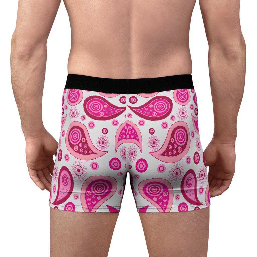Pink Paisley Boxer Briefs – Retro Pop Edition