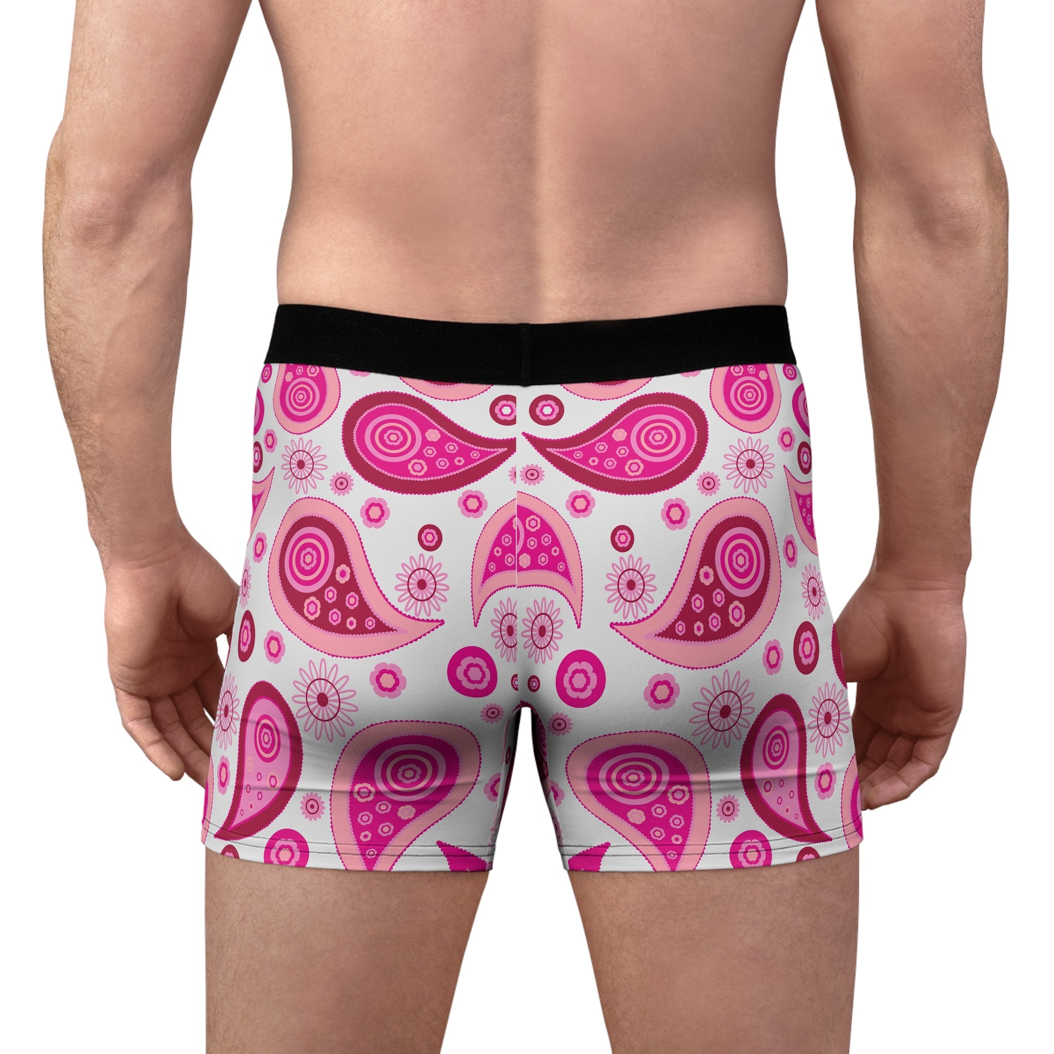 Pink Paisley Boxer Briefs – Retro Pop Edition