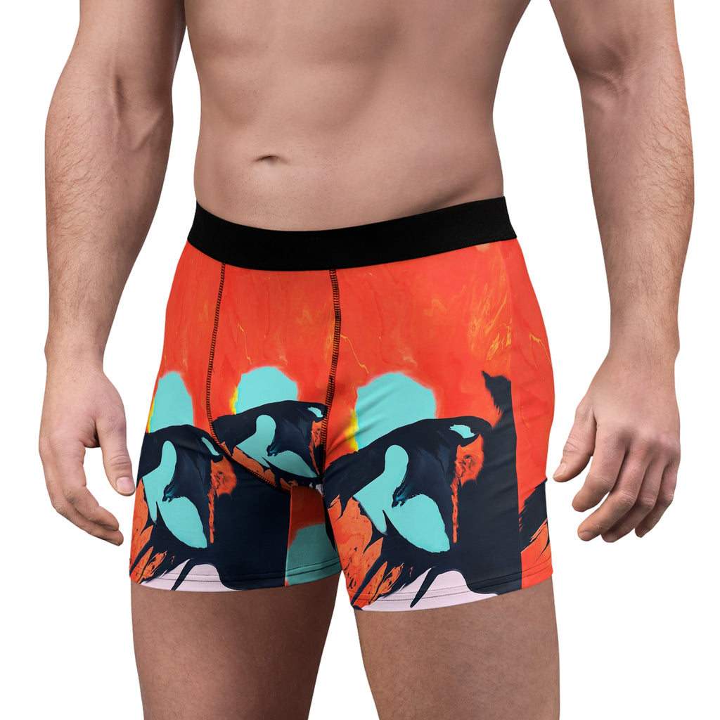 Sunset Orca Boxer Briefs – Ocean Wave Graphic Design