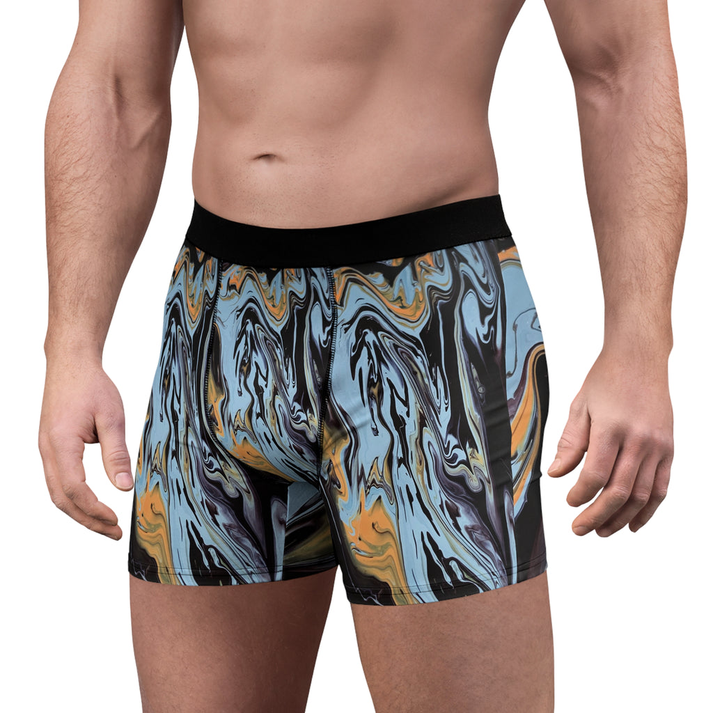 Liquid Steel Boxer Briefs – Marble Wave Print