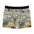Vintage Script & Suitcase Boxer Briefs – Travel Journal Edition