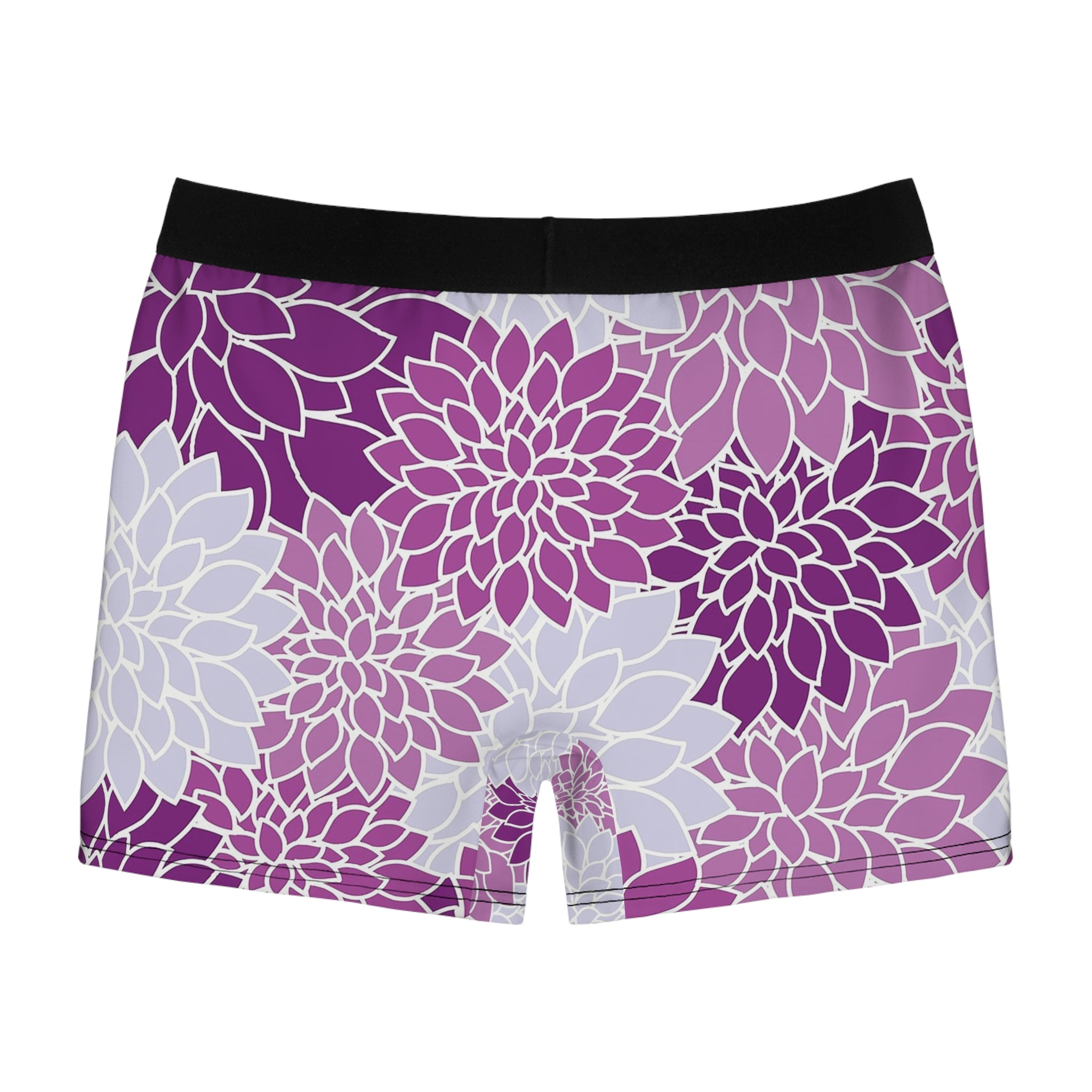 Royal Bloom Boxer Briefs – Purple Floral Print