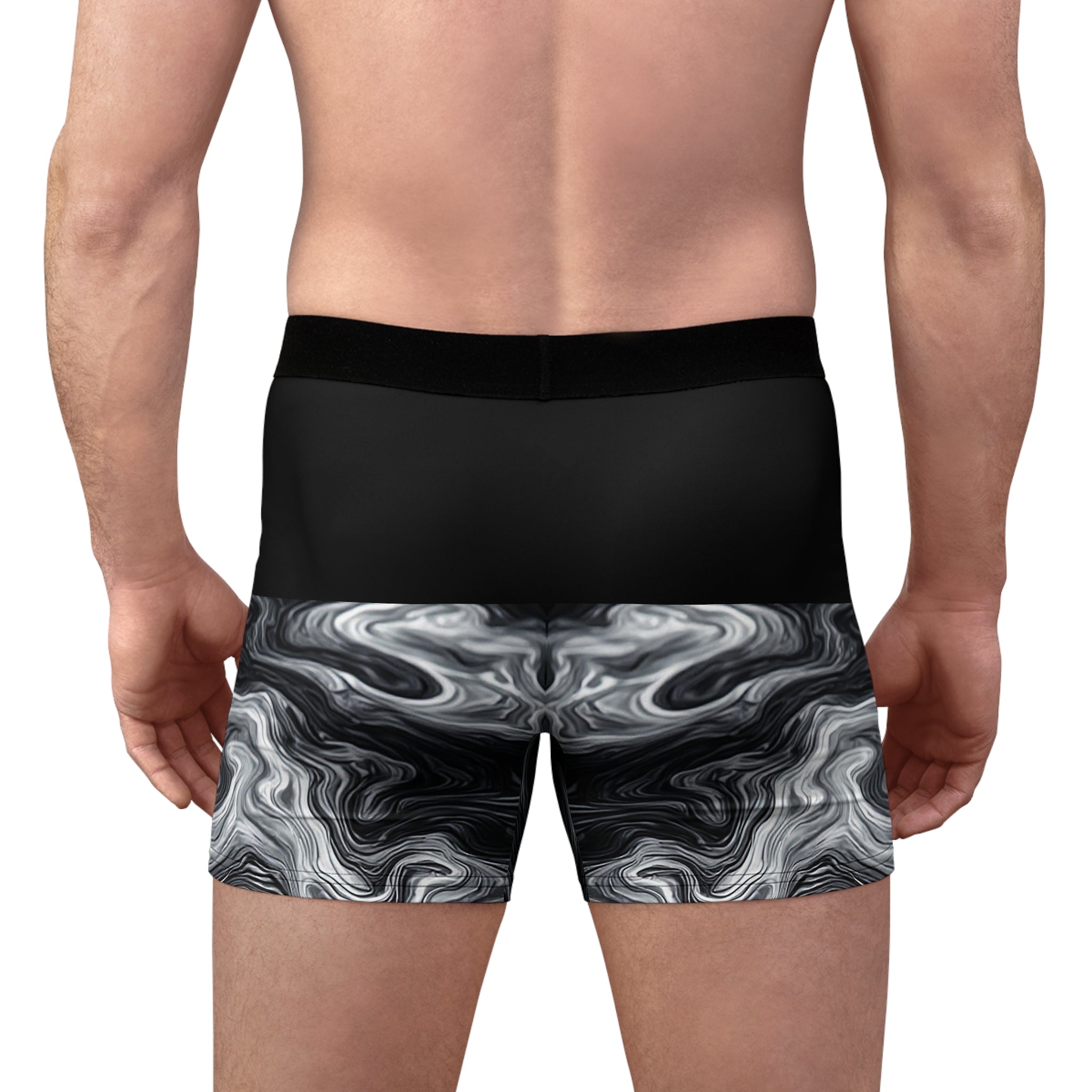 Monochrome Flow Boxer Briefs – Black Marble Edition