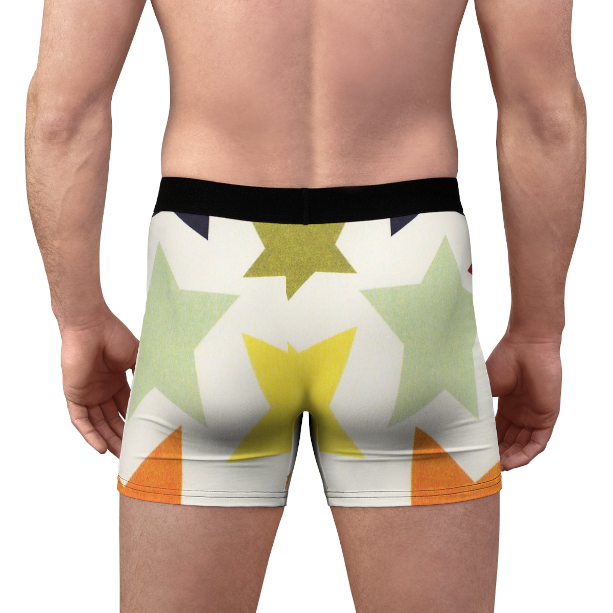 Retro Star Boxer Briefs – Vintage Pop Shape Design