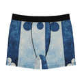 Midnight Columns Boxer Briefs – Abstract Blue Panel Design