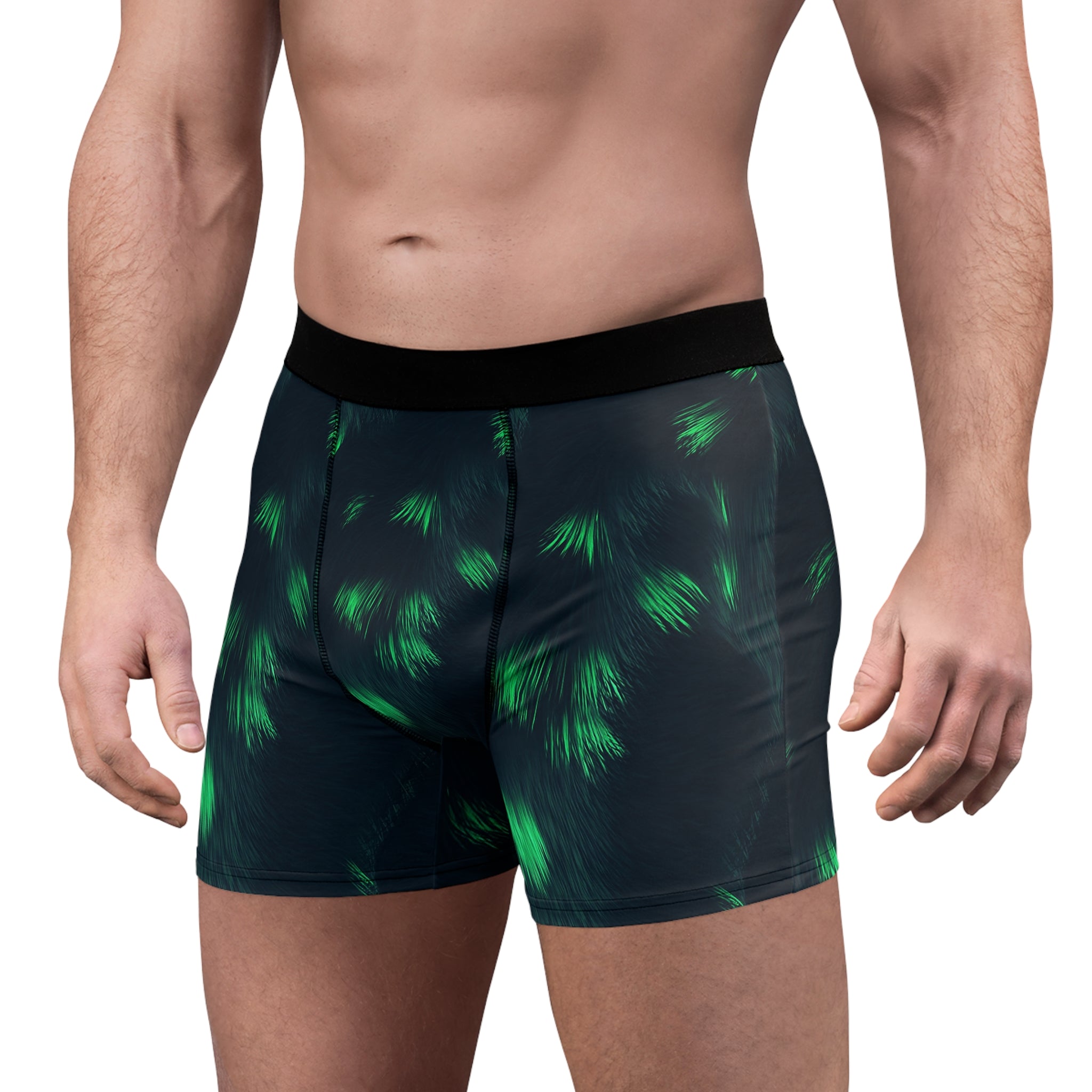 Emerald Pulse Boxer Briefs – Dark Glow Energy Design