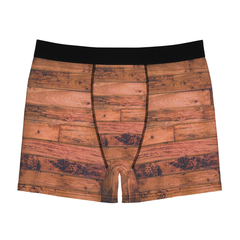 Rustic Grain Boxer Briefs – Wood Texture Print
