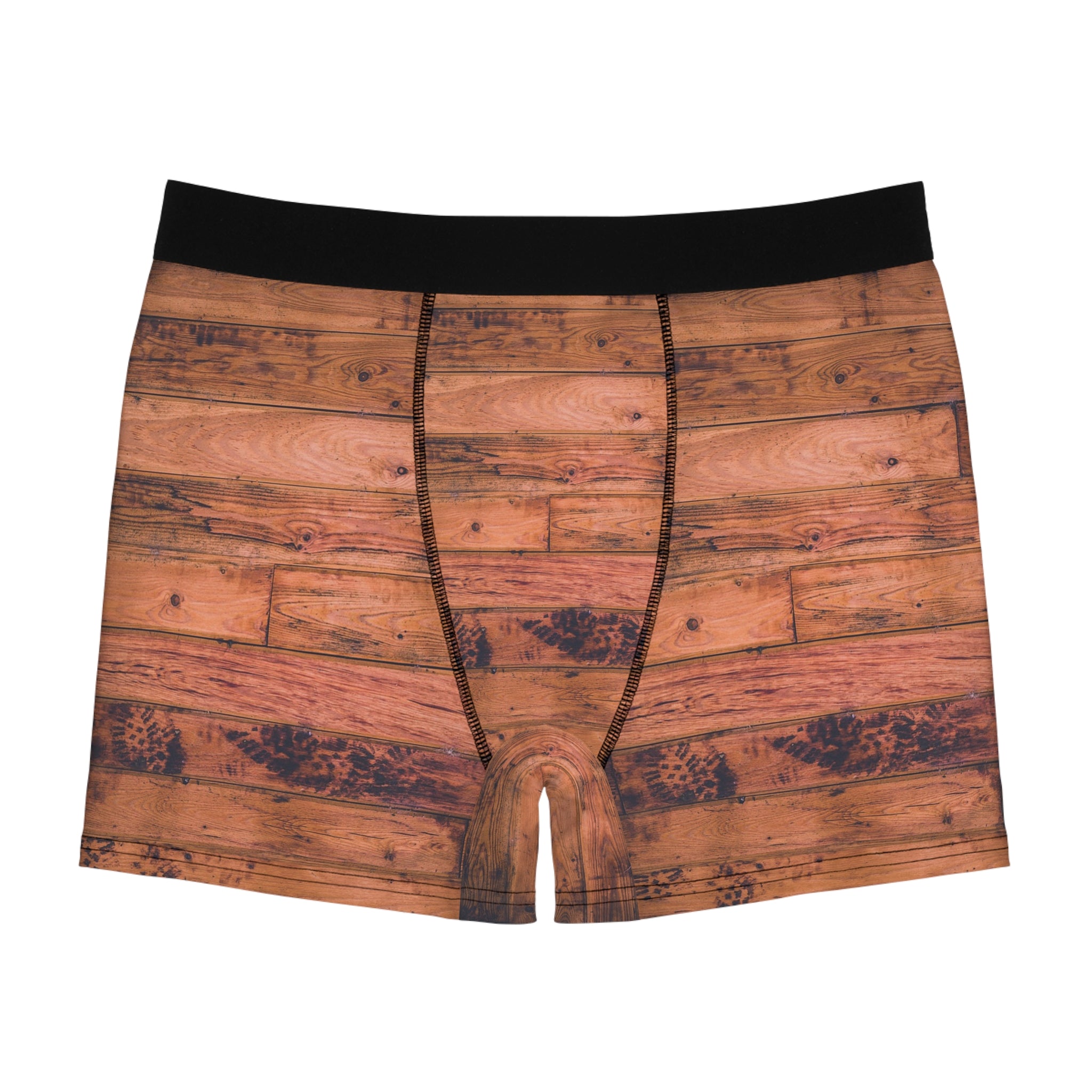 Rustic Grain Boxer Briefs – Wood Texture Print