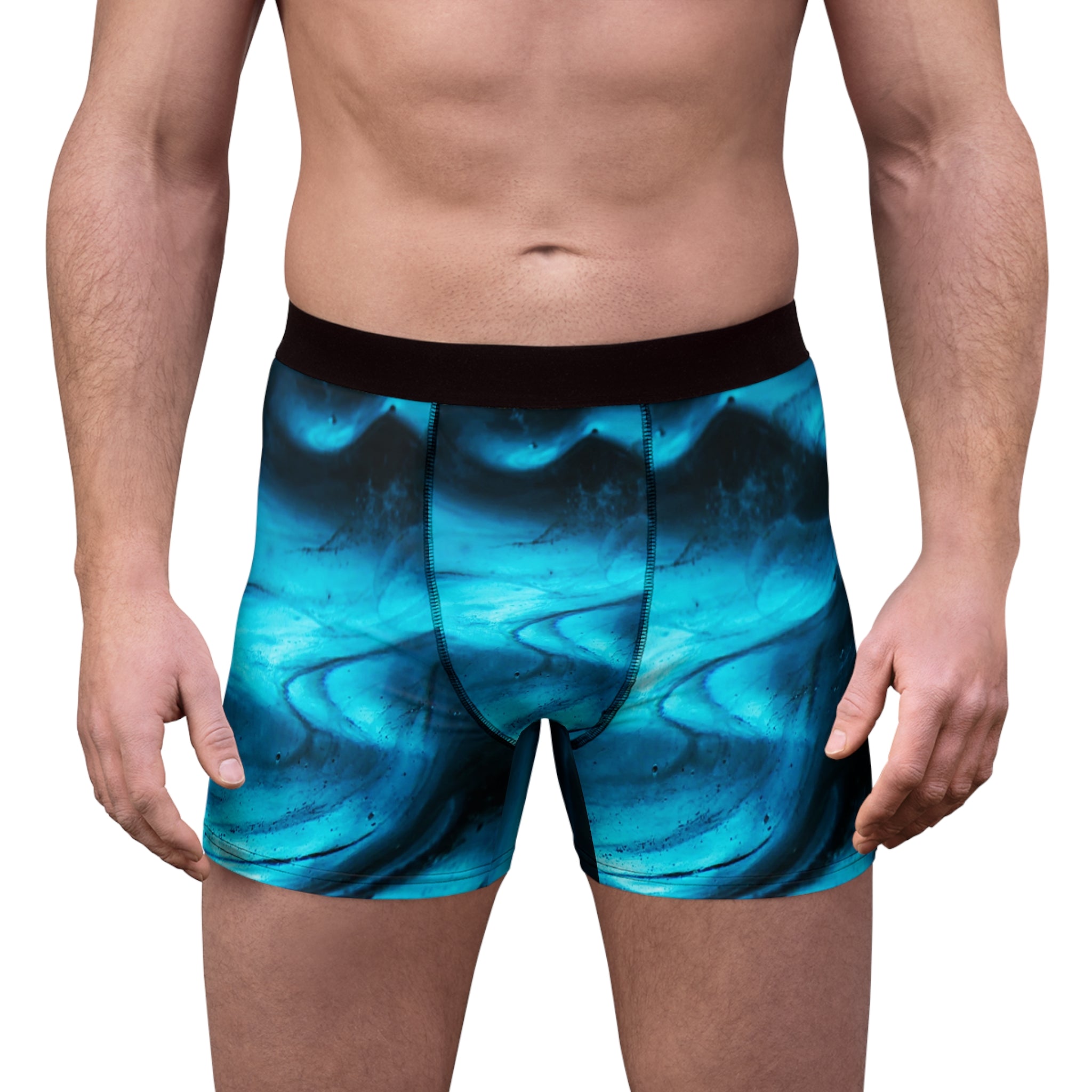 Aqua Flow Boxer Briefs – Fluid Ocean Wave Design