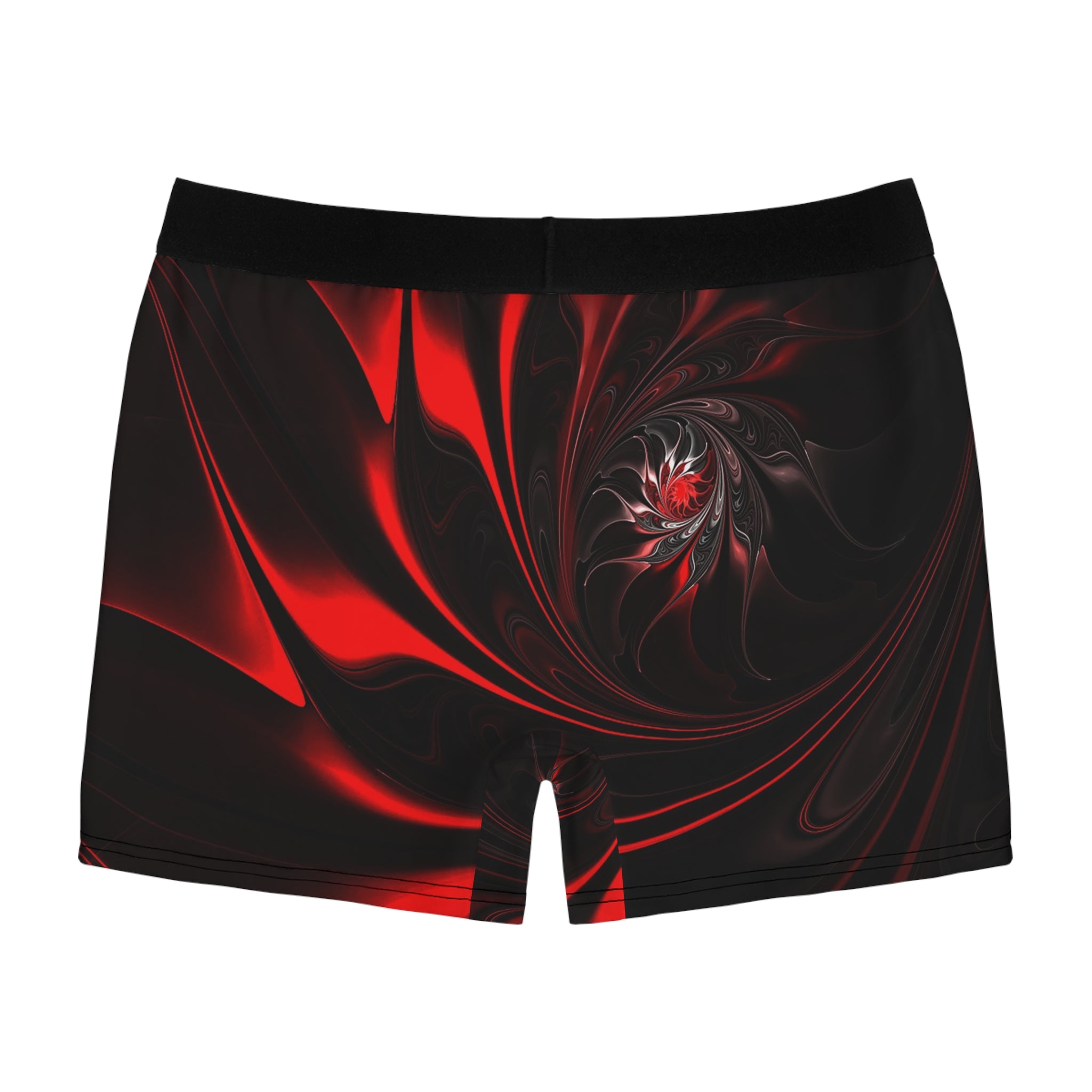 Inferno Spiral Boxer Briefs – Red & Black Abstract Energy Design