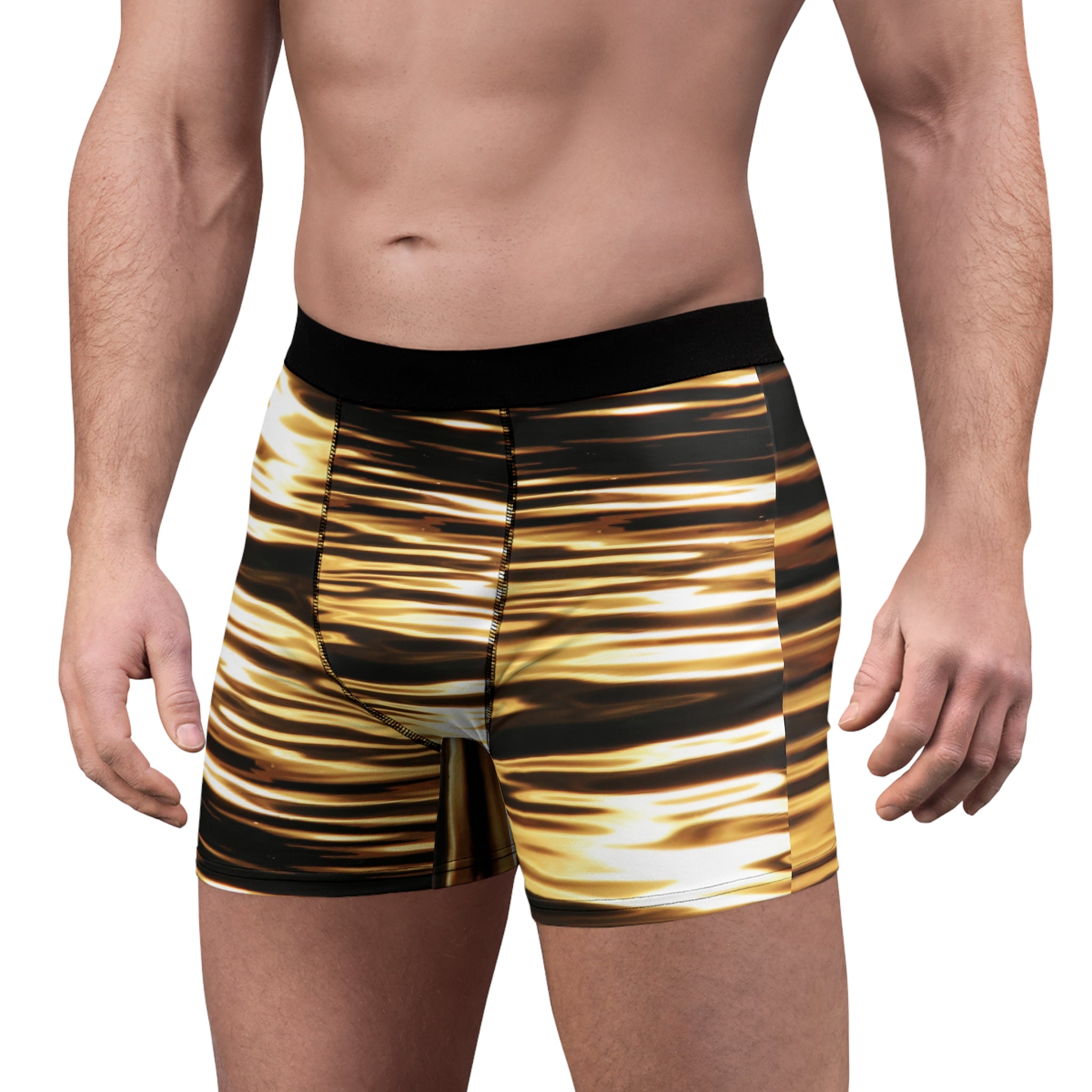 Golden Flow Boxer Briefs – Liquid Light Luxe Design