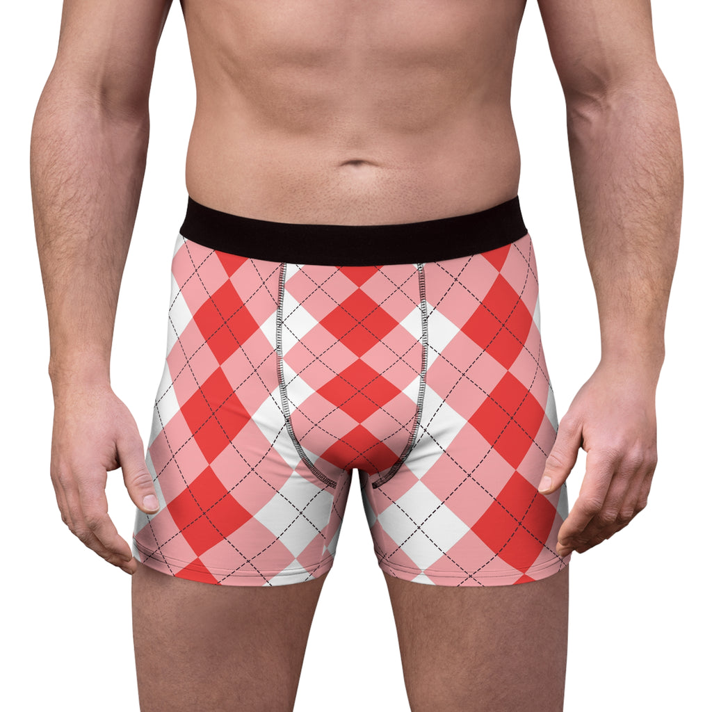 Classic Red Plaid Boxer Briefs – Timeless Check Pattern