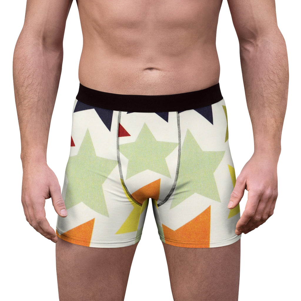 Retro Star Boxer Briefs – Vintage Pop Shape Design
