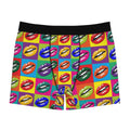 Pop Kiss Boxer Briefs – Colorful Lip Print Underwear
