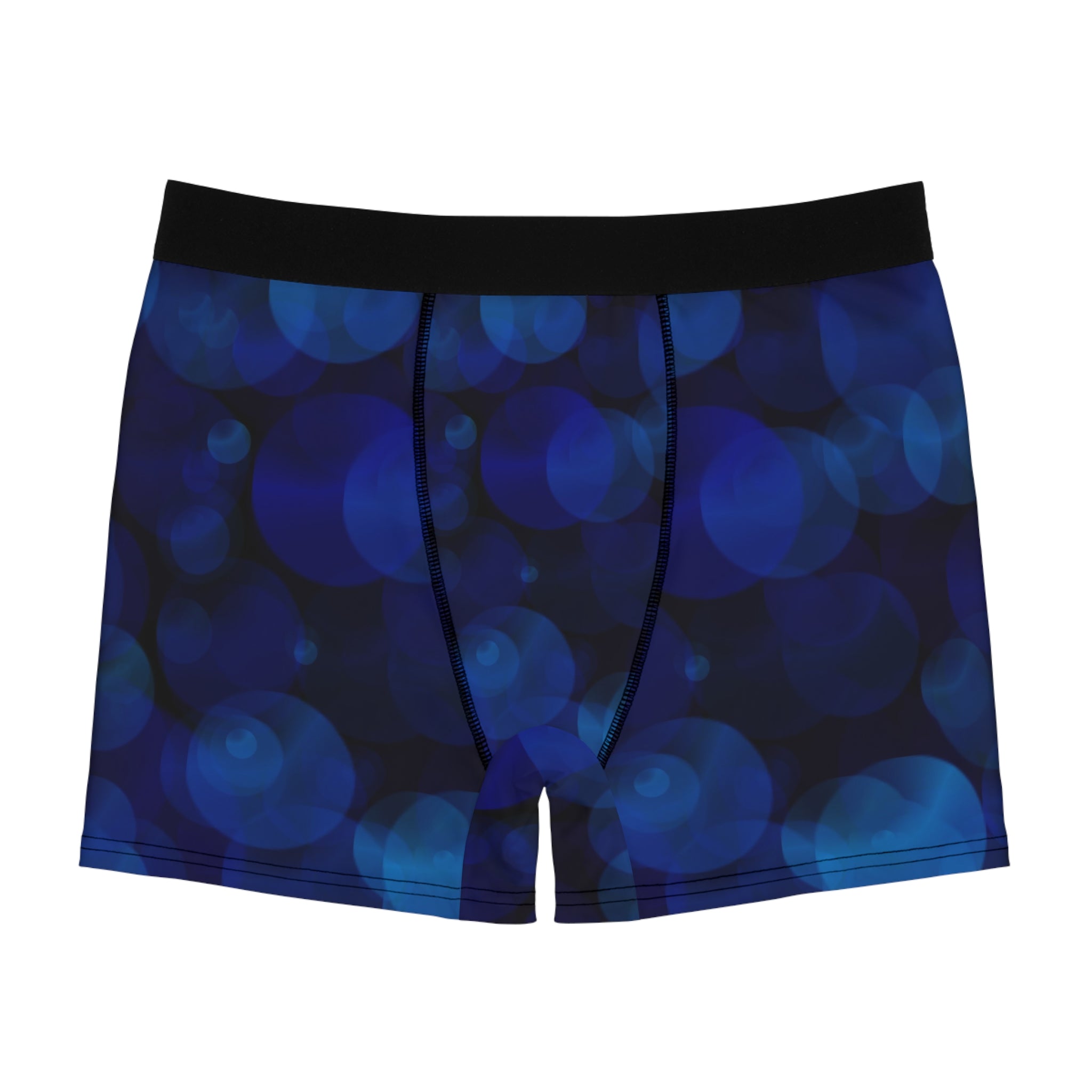 Midnight Blue Glow Boxer Briefs – Soft Bokeh Night Design
