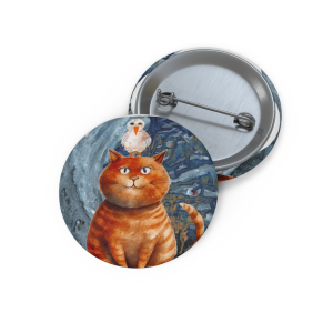 🔥 The “I love my Cat” Pin Series is HERE! 🔥 Ginger Cat with Bird on head