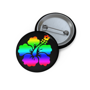🔥 The “Rainbow” Pin Series is HERE! 🔥Aloha Flower -Black