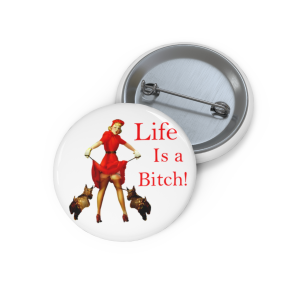 🔥 The “Pin Up Girl” Pin Series is HERE! 🔥Life Is  Bitch -Red Dress