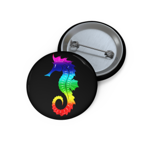 🔥 The “Rainbow” Pin Series is HERE! 🔥 Seahorse - Black