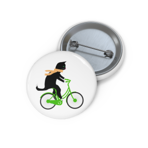 🔥 The “I Love My Cat” Pin Series is HERE! 🔥 Black Kitty on Green Bike