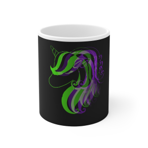🦄🔥 The “Unicorn” Mug Series is HERE! 🔥🦄 Black Unicorn Mug 11oz