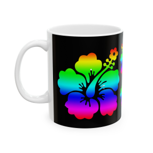 🌈🔥 The “Rainbow” Mug Series is HERE! 🔥🌈Hawaiian Flower Rainbow Ceramic Mug 11oz
