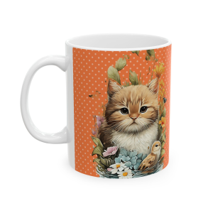 🐱🔥 The “I Love My Cat” Mug Series is HERE! 🔥🐱Morton  Kitty in Orange Ceramic Mug 11oz