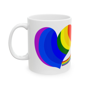 🌈🔥 The “Rainbow” Mug Series is HERE! 🔥🌈Heart Pride Rainbow Ceramic Mug 11oz