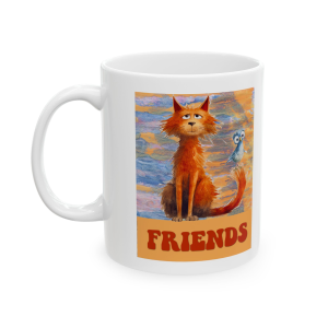 🐱🔥 The “I Love My Cat” Mug Series is HERE! 🔥🐱Rick and Jeff - Friends Cat and bird collection Ceramic Mug 11oz