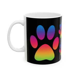 🌈🔥 The “Rainbow” Mug Series is HERE! 🔥🌈Pride Puppy Paw Rainbow Ceramic Mug 11oz