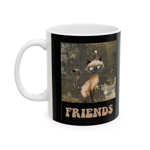 🐱🔥 The “I Love My Cat” Mug Series is HERE! 🔥🐱Pete and Joe - Friends Cat and bird collection Ceramic Mug 11oz