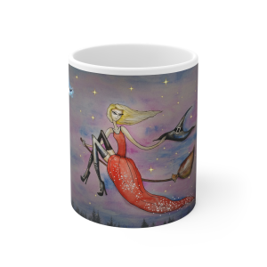 🎃🔥 The “Halloween” Mug Series is HERE! 🔥🎃Flying Witch Art Mug 11oz