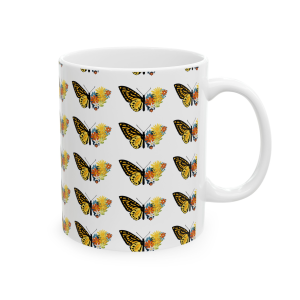 🦋🔥 The “Butterfly” Mug Series is HERE! 🔥🦋 Yellow Butterflies Ceramic Mug 11oz